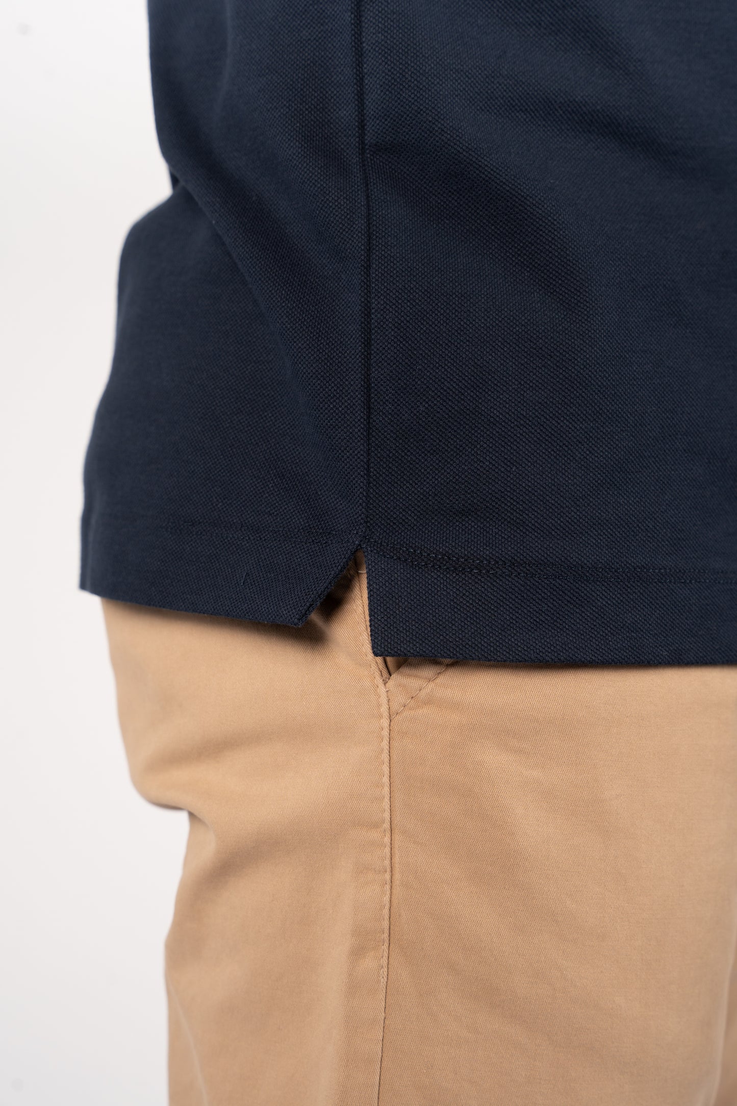 NAVY MINIMAL PALM POLO