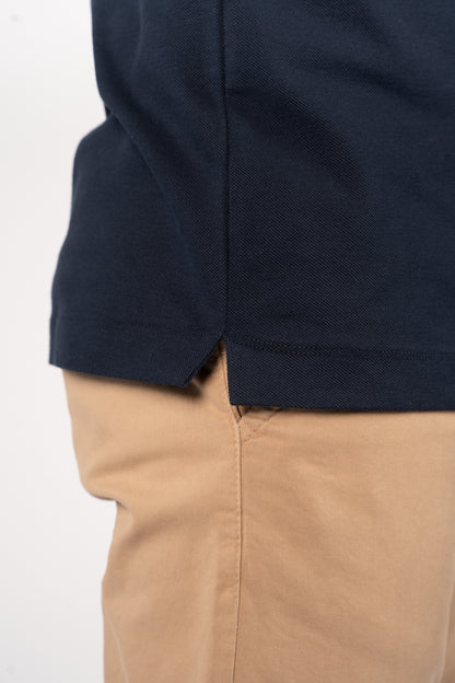 NAVY MINIMAL PALM POLO