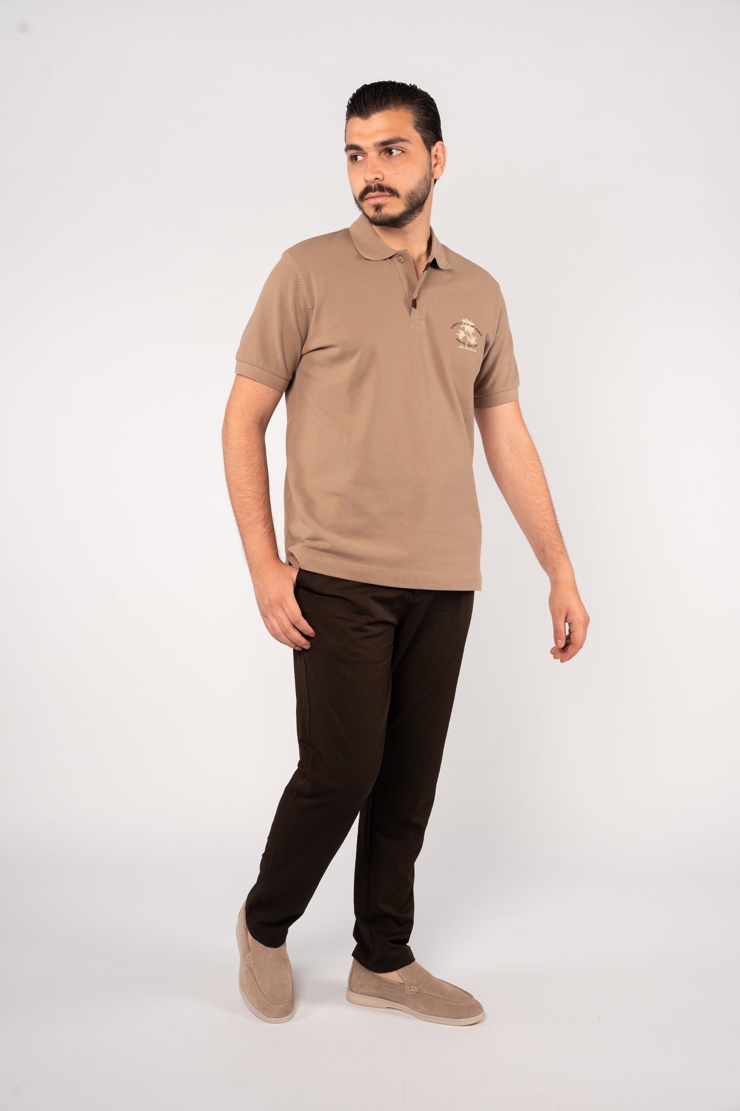 MOCHA MINIMAL PALM POLO