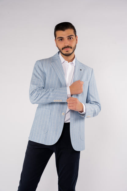BLUE LINED BLAZER