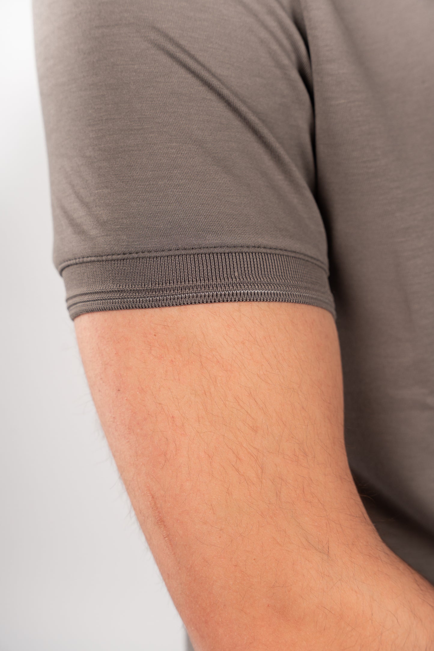 GREY CASUAL VNECK POLO