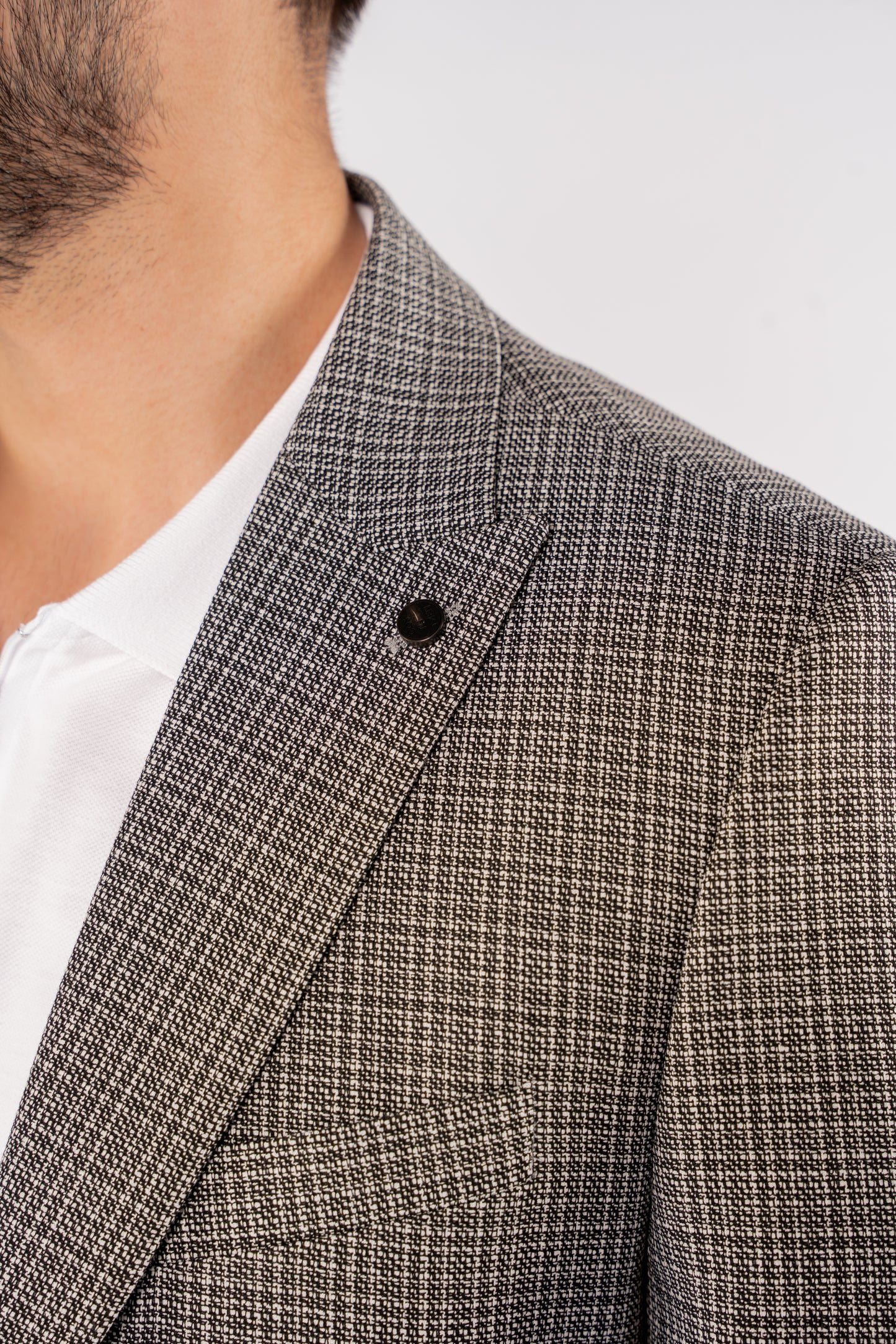 BLACK URBAN GRID BLAZER