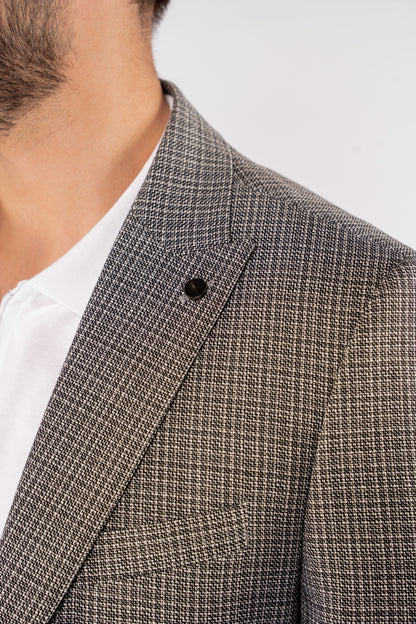 BLACK URBAN GRID BLAZER