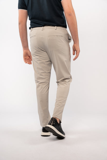 GREY SEMI CASUAL SPANDEX PANT