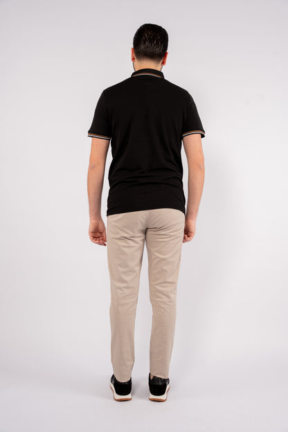 BLACK PIQUET POLO
