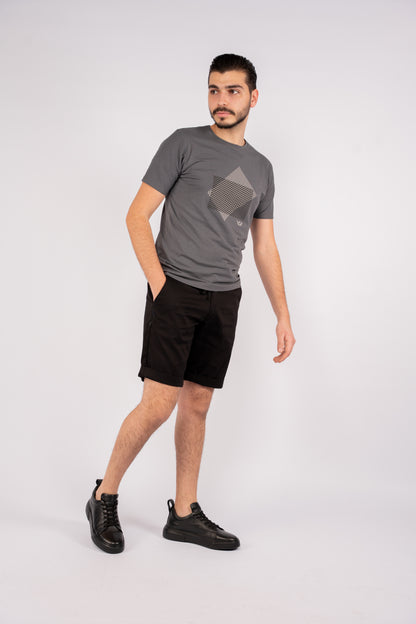 GREY DIAGONAL LINES TSHIRT