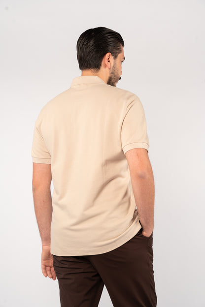 BEIGE MINIMAL PALM POLO