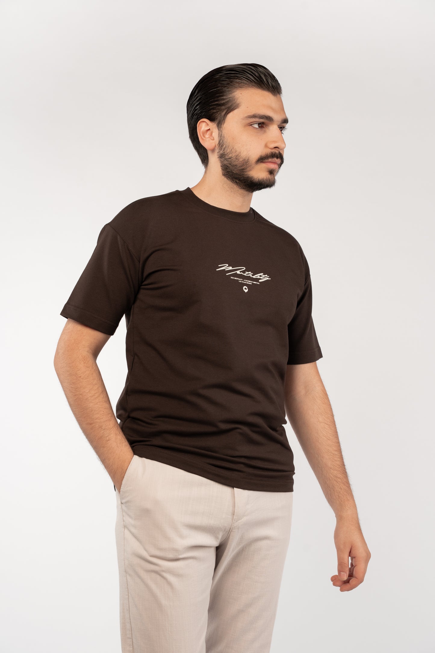 BROWN MENTALITY RELAXED TSHIRT