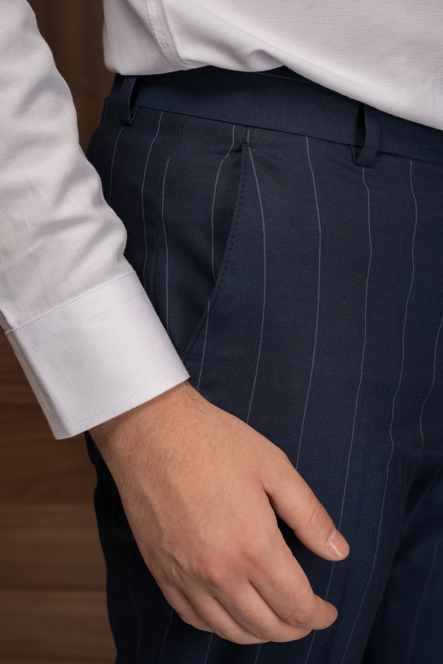 NAVY LINED DOBETTI SUIT