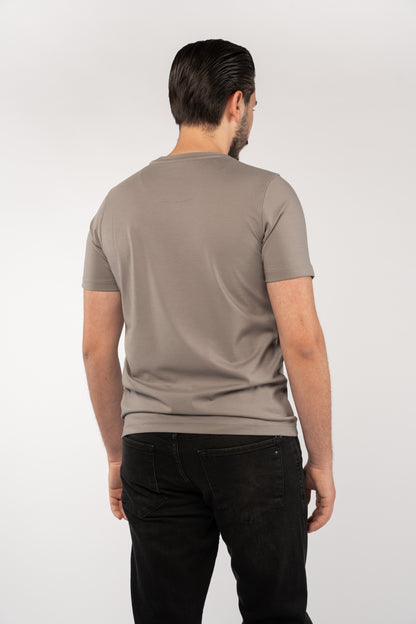 GREY CASUAL RAYON TSHIRT