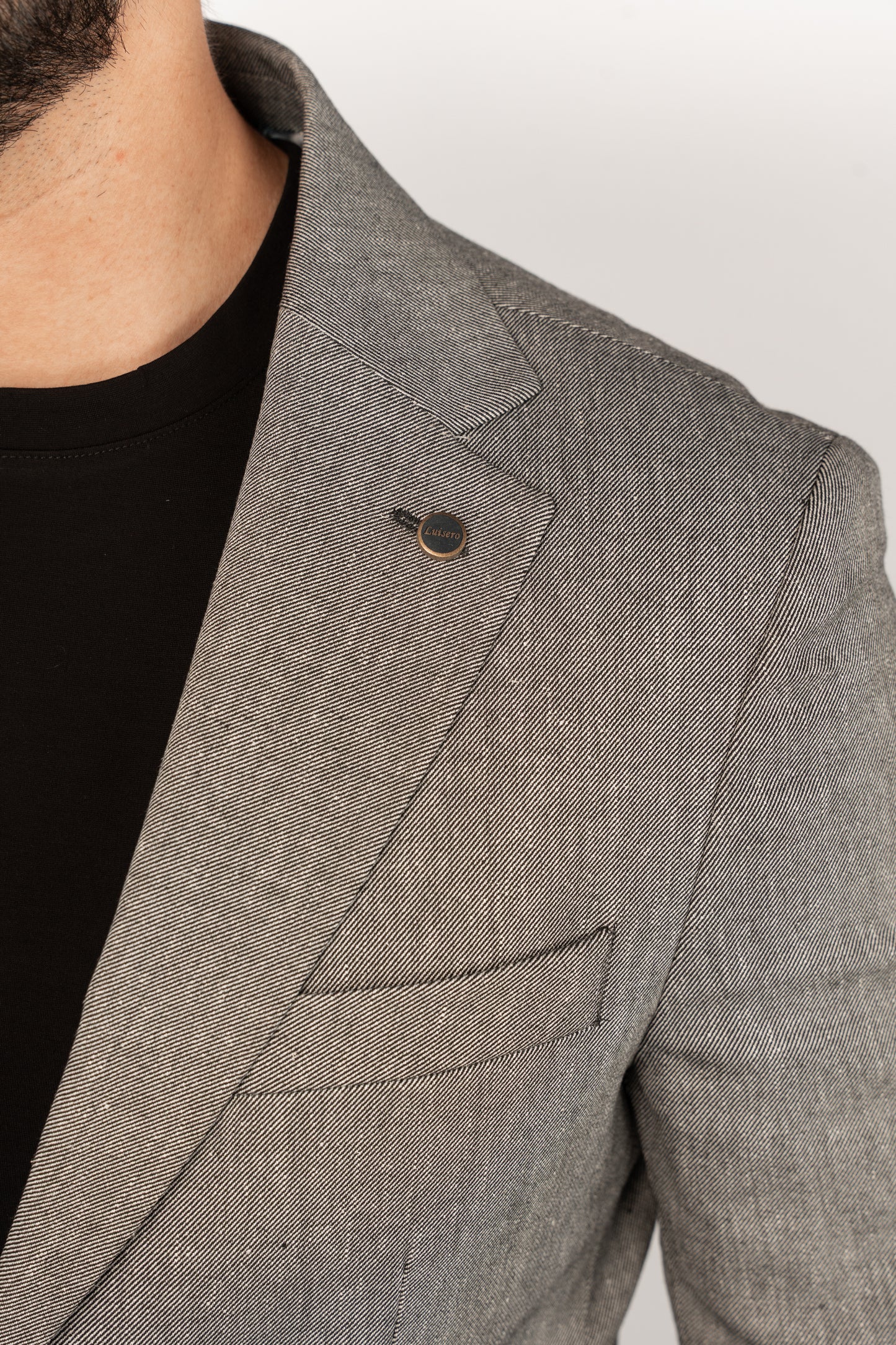 DARK GREY SEMI LINEN BLAZER