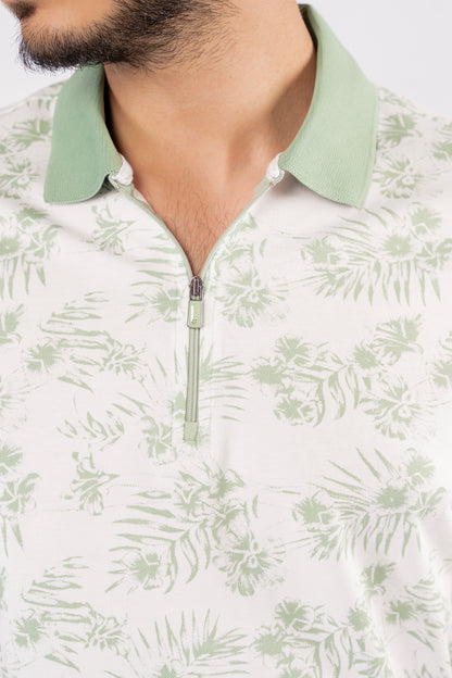 MINT PATTERNED POLO