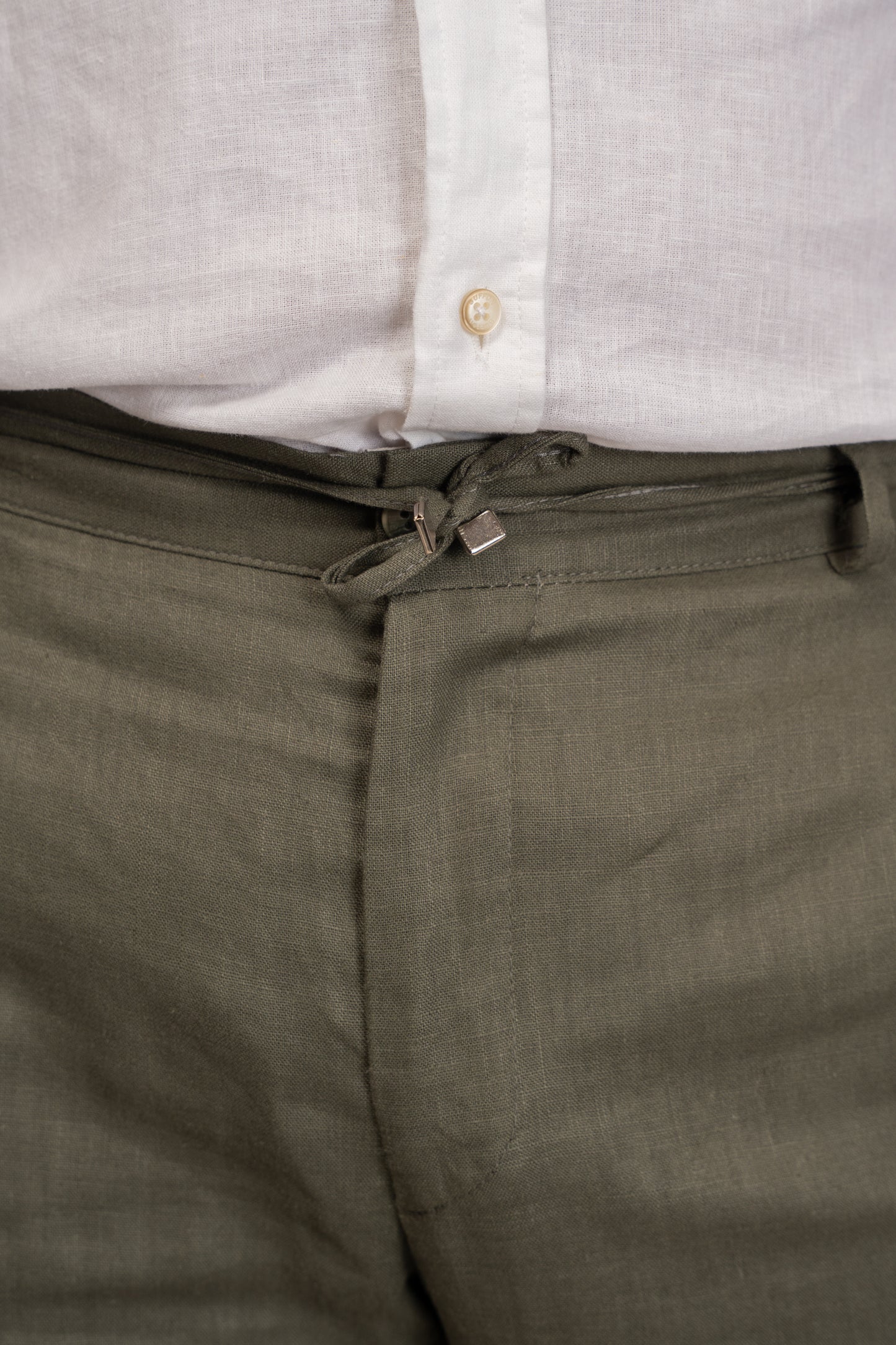 OLIVE CASUAL LINEN SUIT
