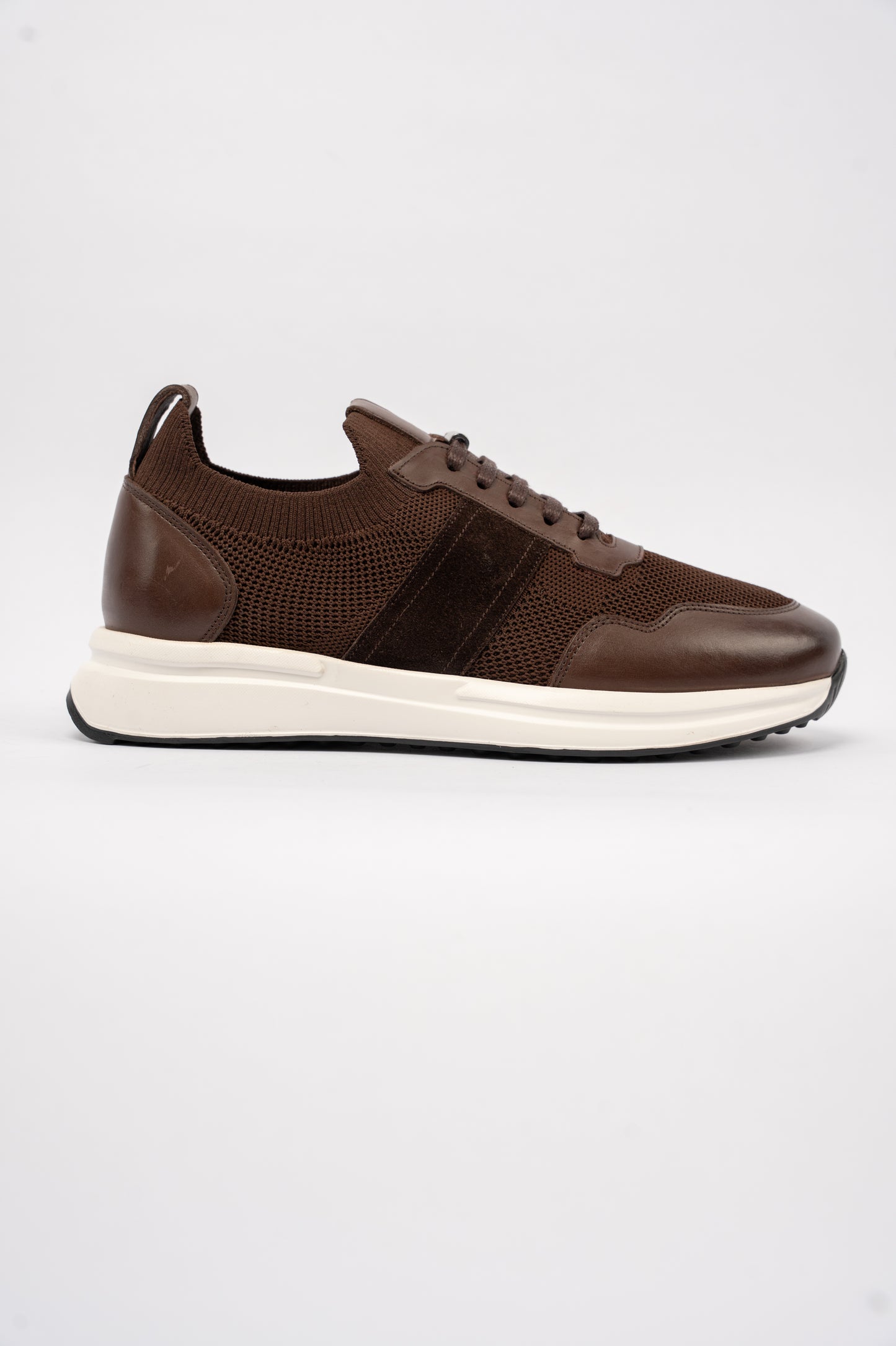 BROWN MIX MATERIAL SNEAKER