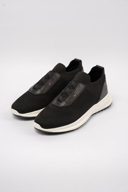 BLACK CASUAL ELASTIC SNEAKER