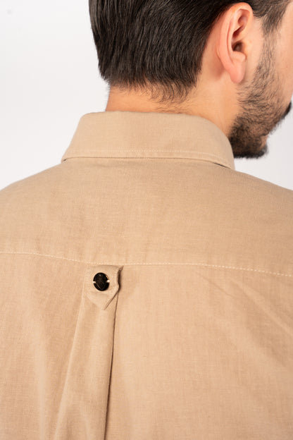 BEIGE LINEN SHIRT