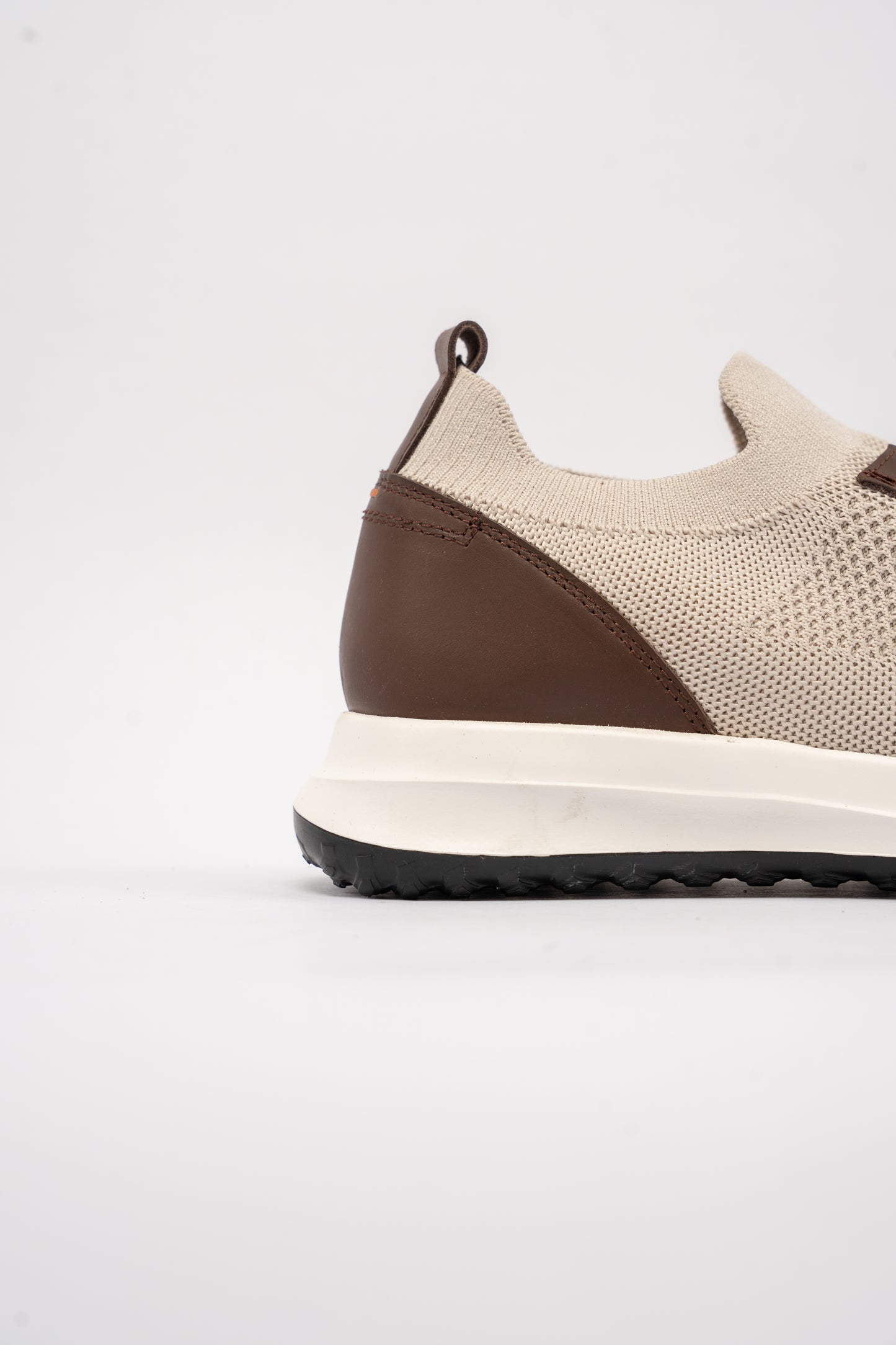 BEIGE BROWN CASUAL ELASTIC SNEAKER