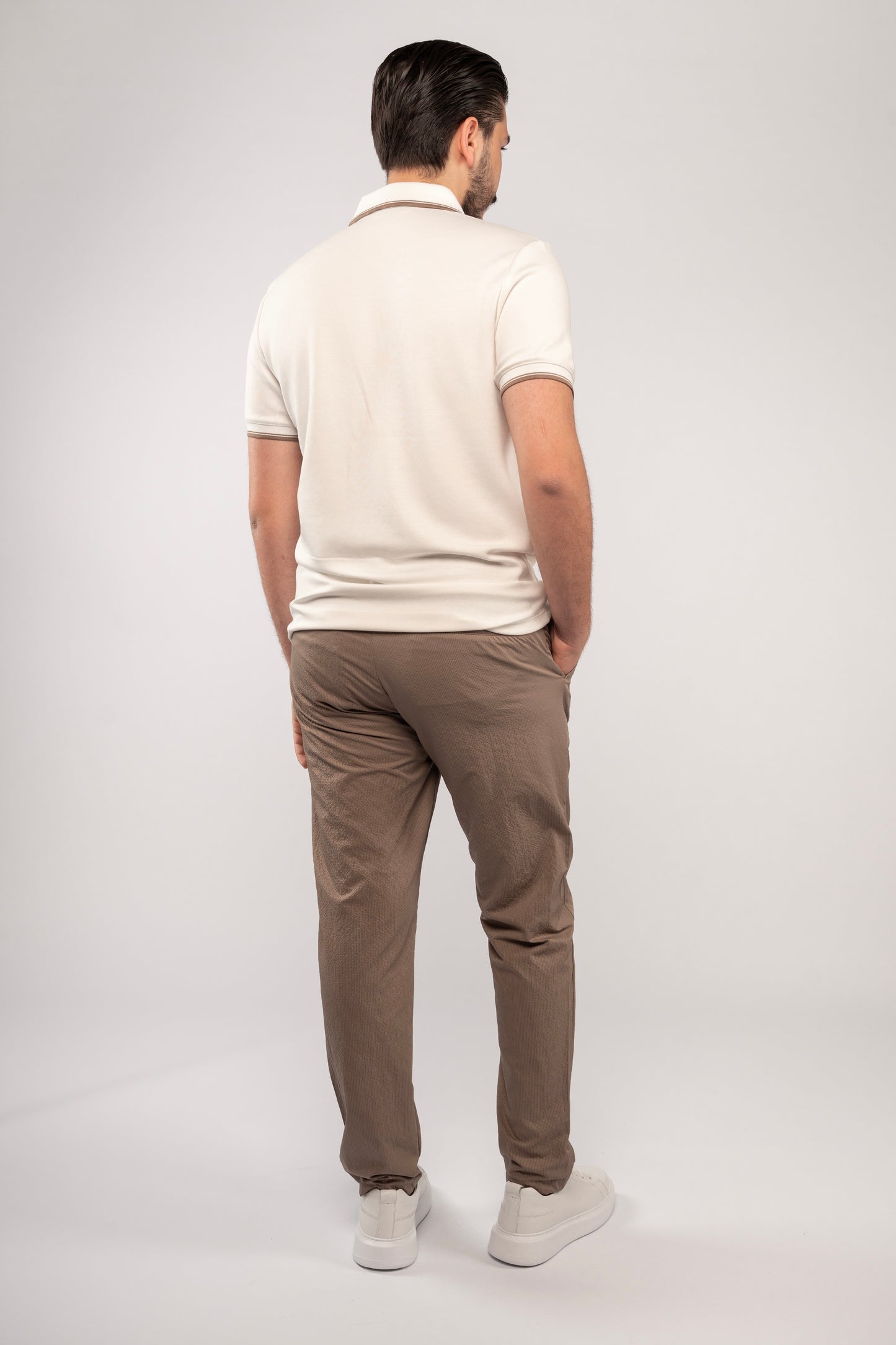 WHITE CLIP BUTTON POLO