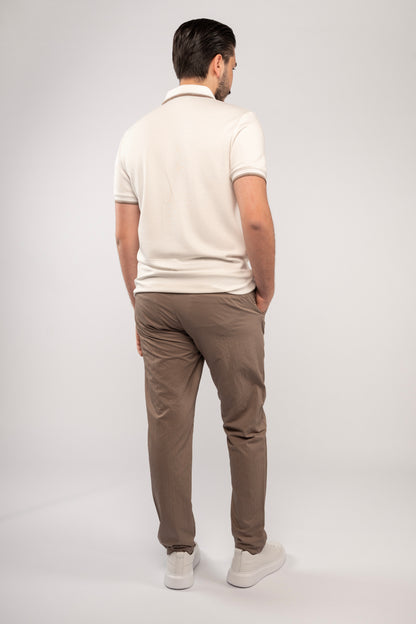 WHITE CLIP BUTTON POLO
