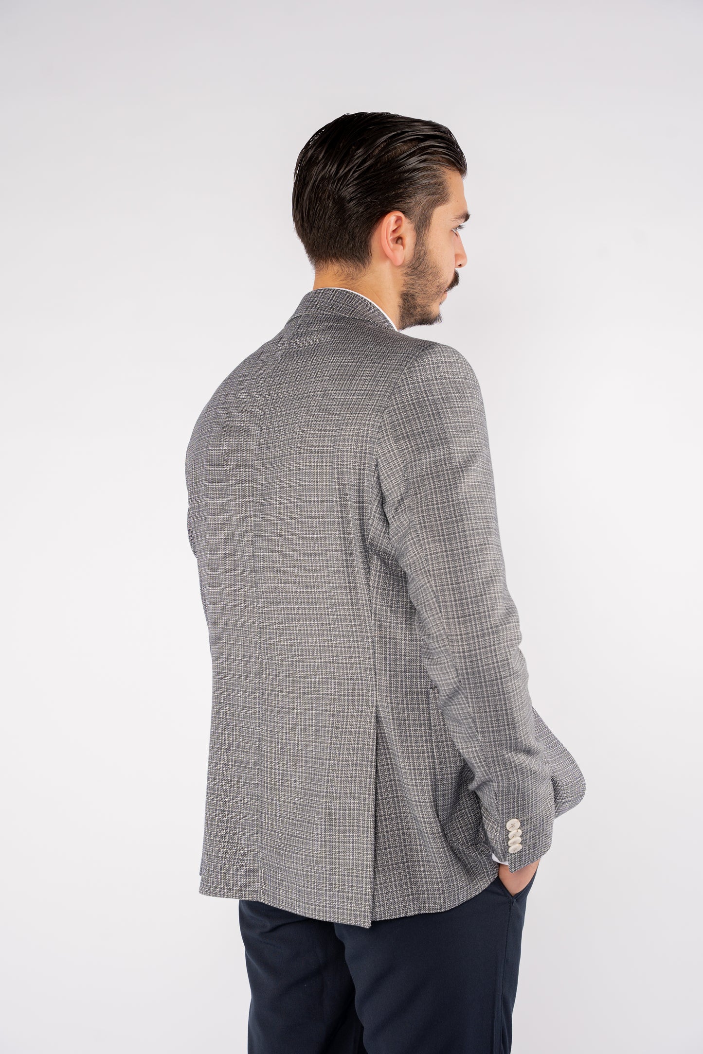 NAVY URBAN GRID BLAZER