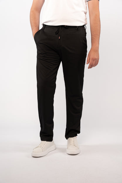 BLACK CASUAL TROUSERS