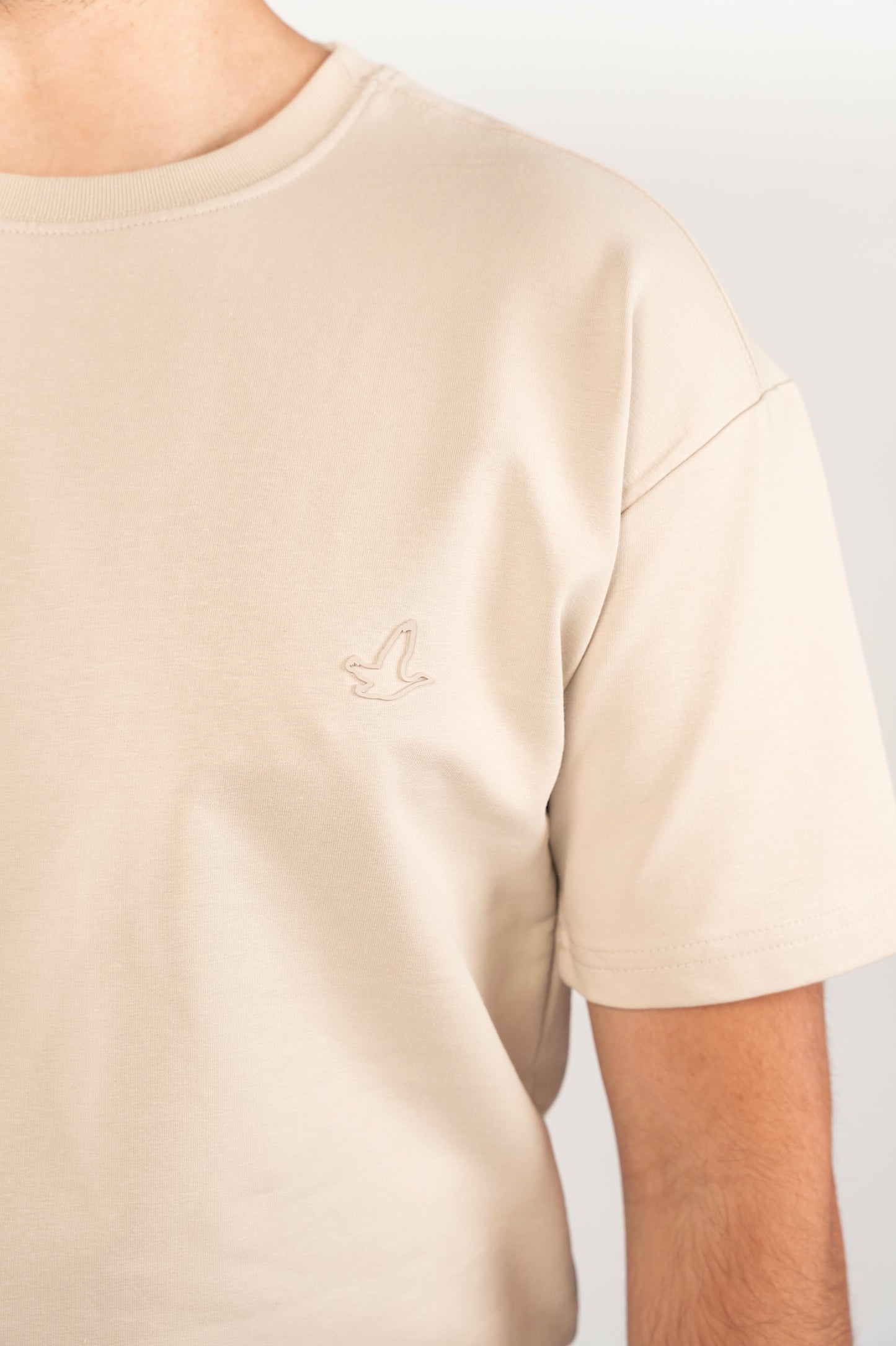 CREAM MINIMAL EAGLE TSHIRT