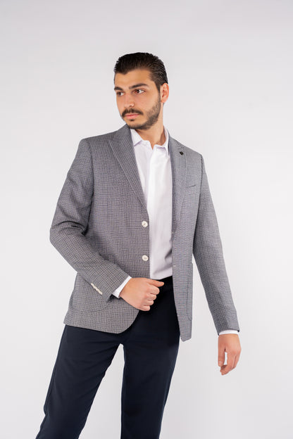 NAVY URBAN GRID BLAZER