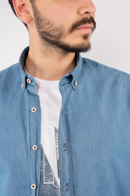 BLUE DENIM SHIRT