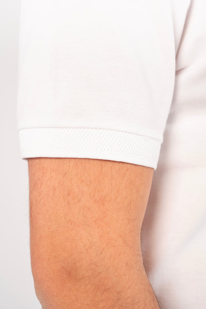 WHITE CASUAL BUTTON POLO