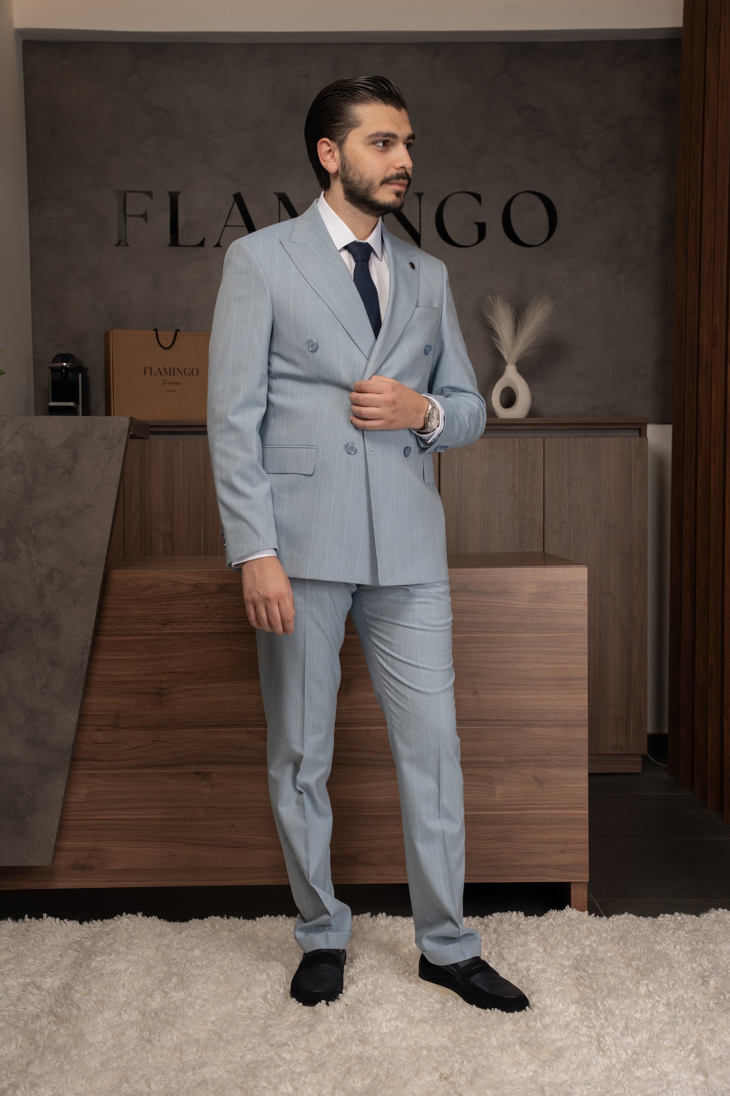BLUE LINED DOBETTI SUIT