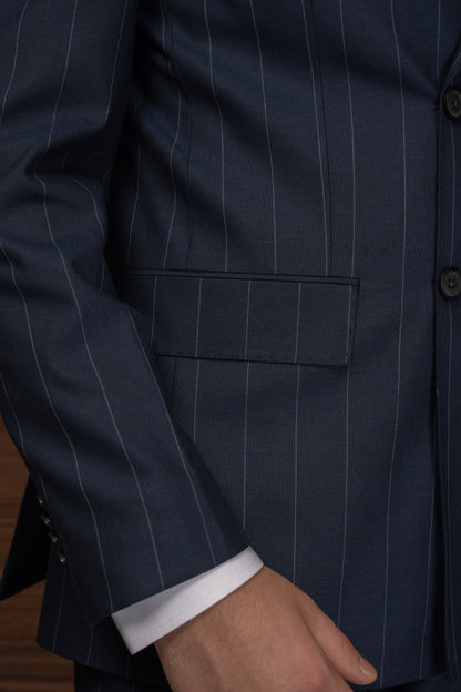 NAVY LINED DOBETTI SUIT