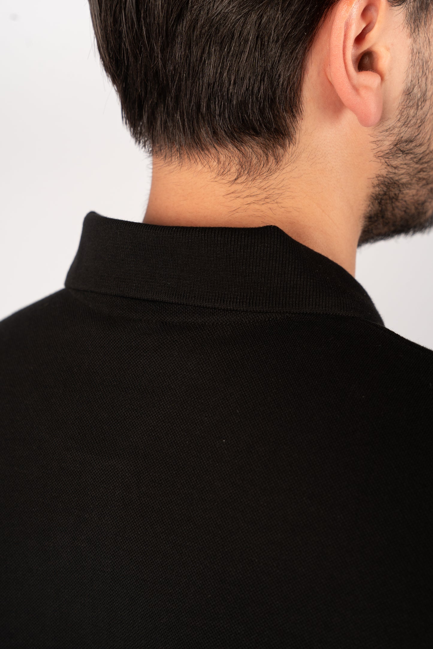 BLACK MINIMAL PALM POLO