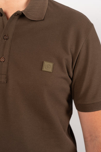 BROWN CASUAL BUTTON POLO
