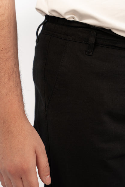 BLACK LINEN TROUSERS