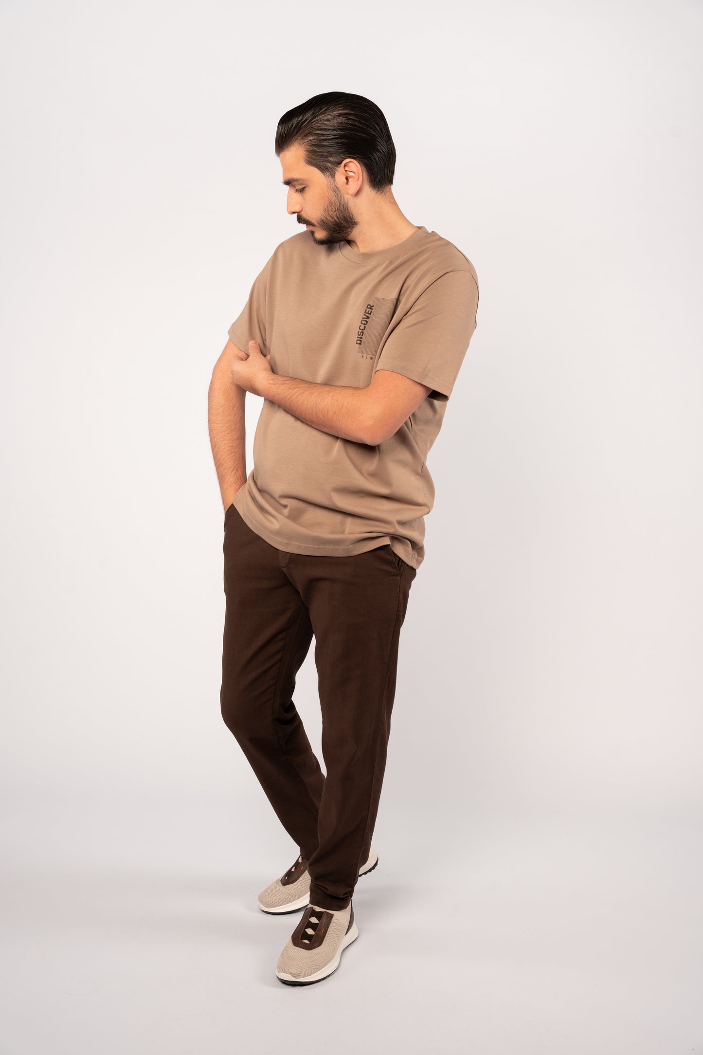 BEIGE DISCOVER THICK RELAXED TSHIRT