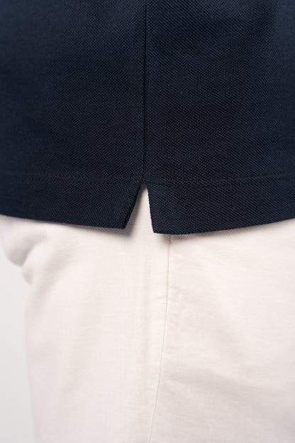 NAVY CASUAL BUTTON POLO