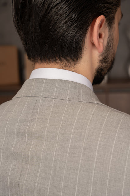 GREY LINED DOBETTI SUIT