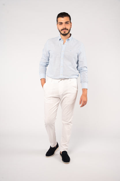 BLUE LINED OXFORD SHIRT