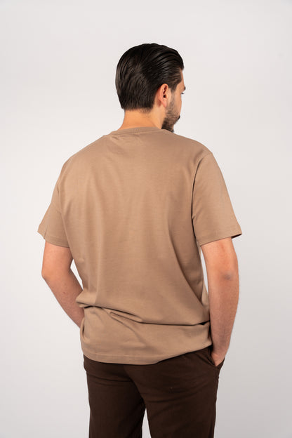 BEIGE DISCOVER THICK RELAXED TSHIRT