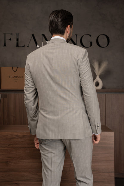 GREY LINED DOBETTI SUIT