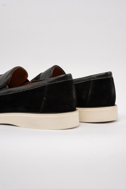 BLACK MIXED PENNY LOAFER