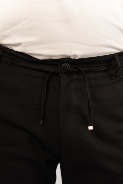 BLACK LINEN TROUSERS