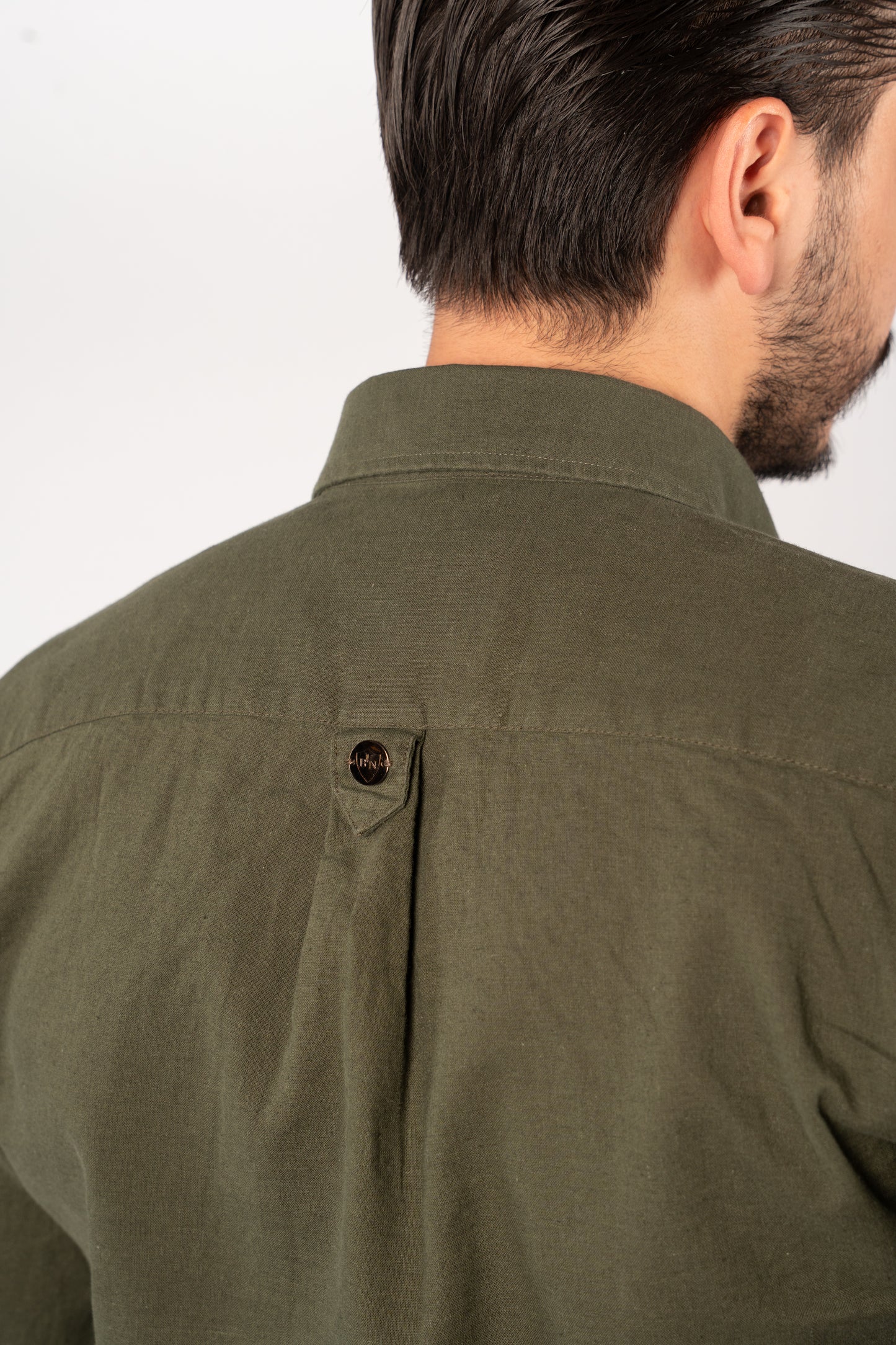 OLIVE LINEN SHIRT