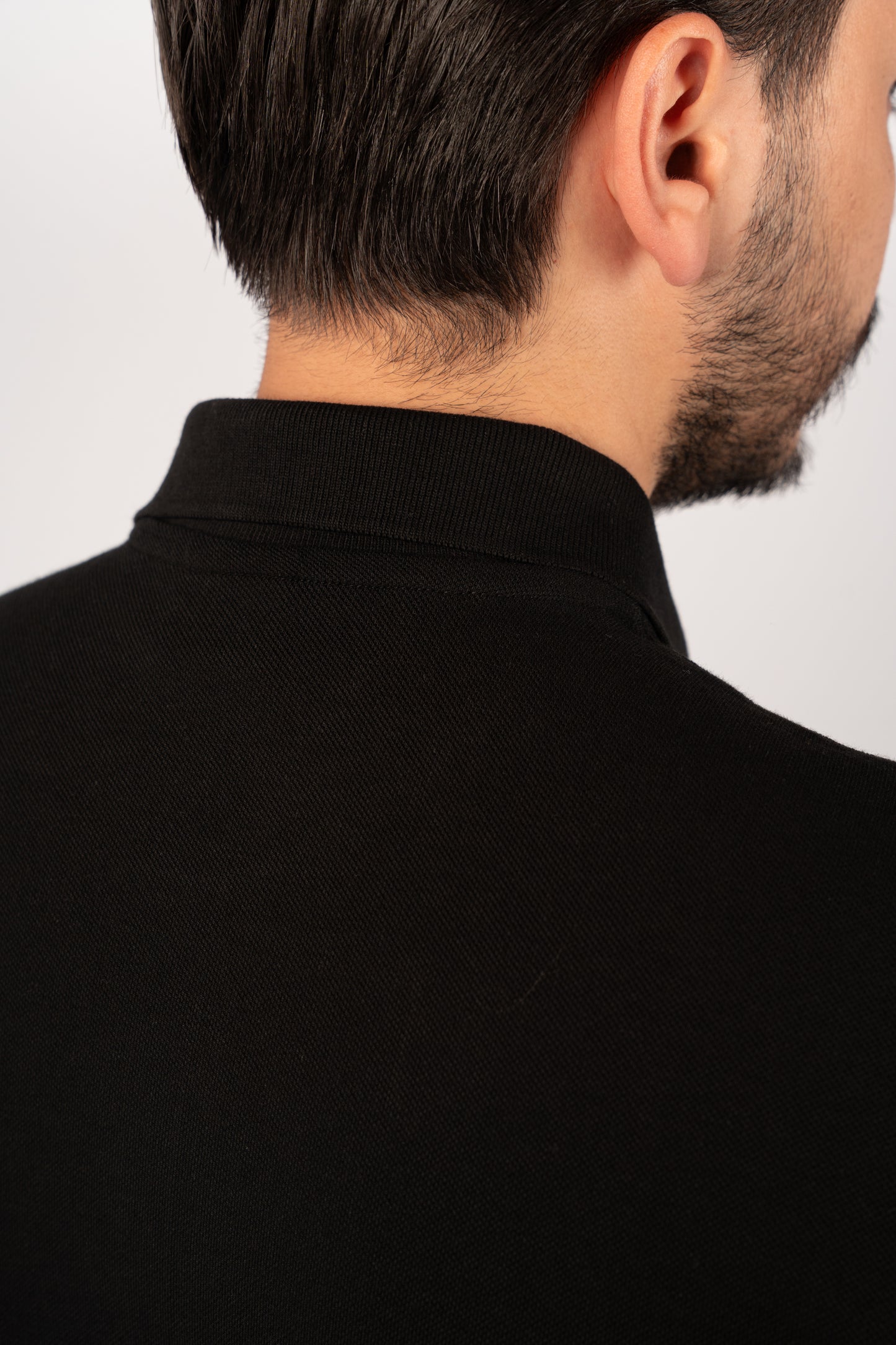 BLACK CASUAL BUTTON POLO