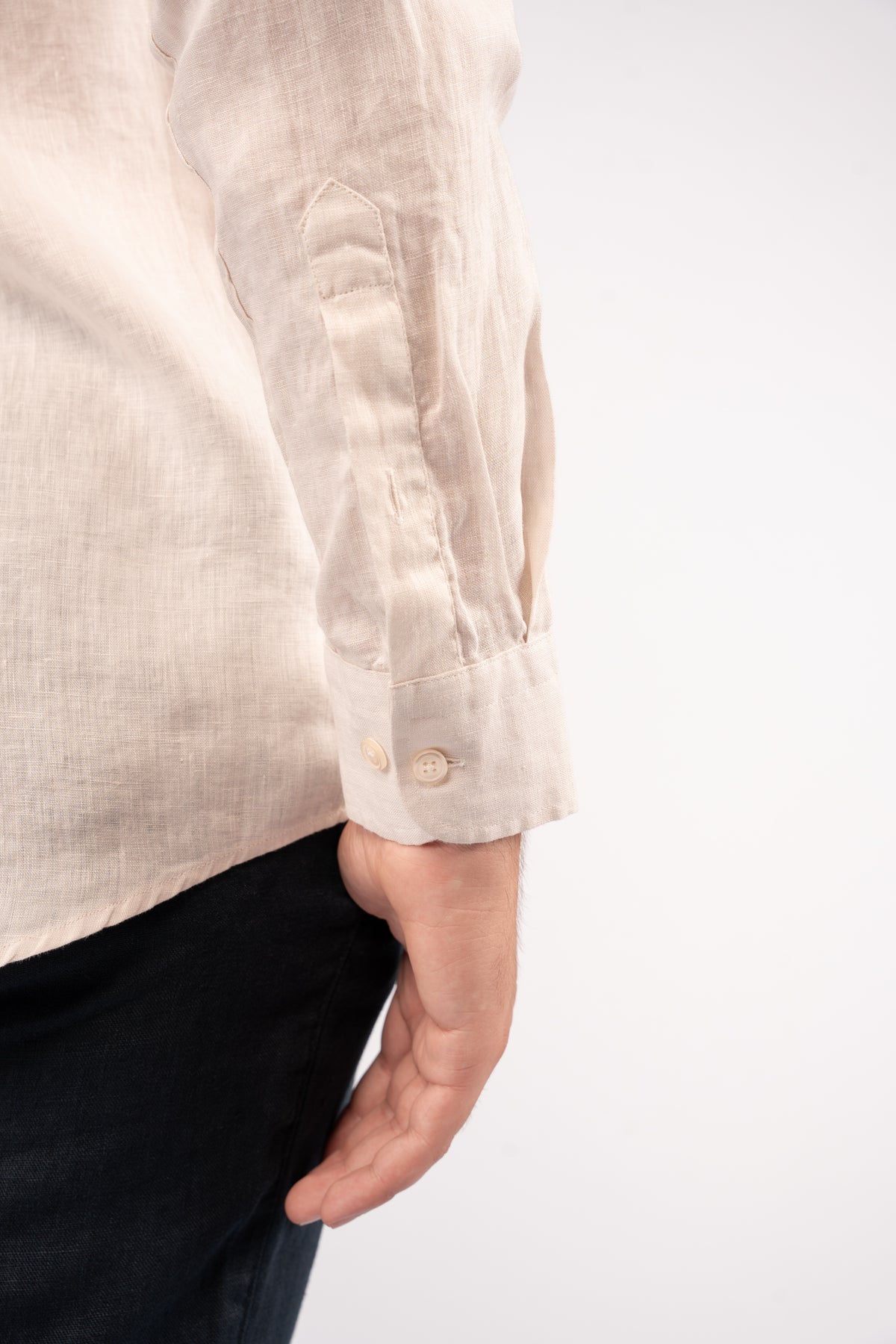 BEIGE 100% LINEN SHIRT