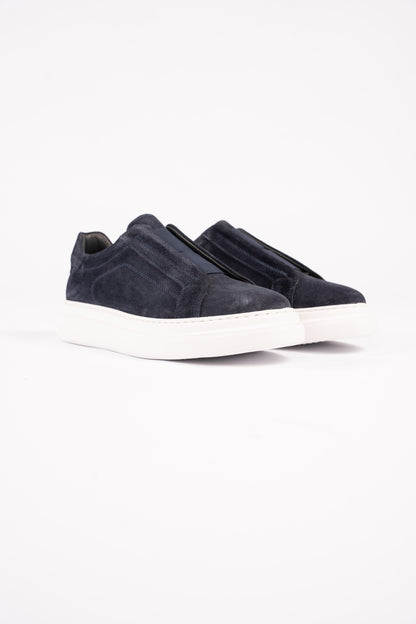 NAVY SUEDE HIGHSOLE ELASTIC SNEAKER