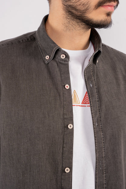 DARK GREY DENIM SHIRT