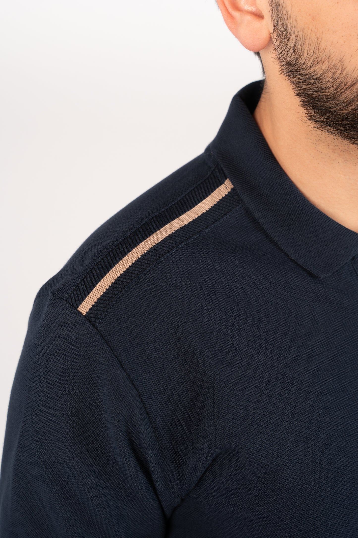 NAVY CASUAL BUTTON POLO