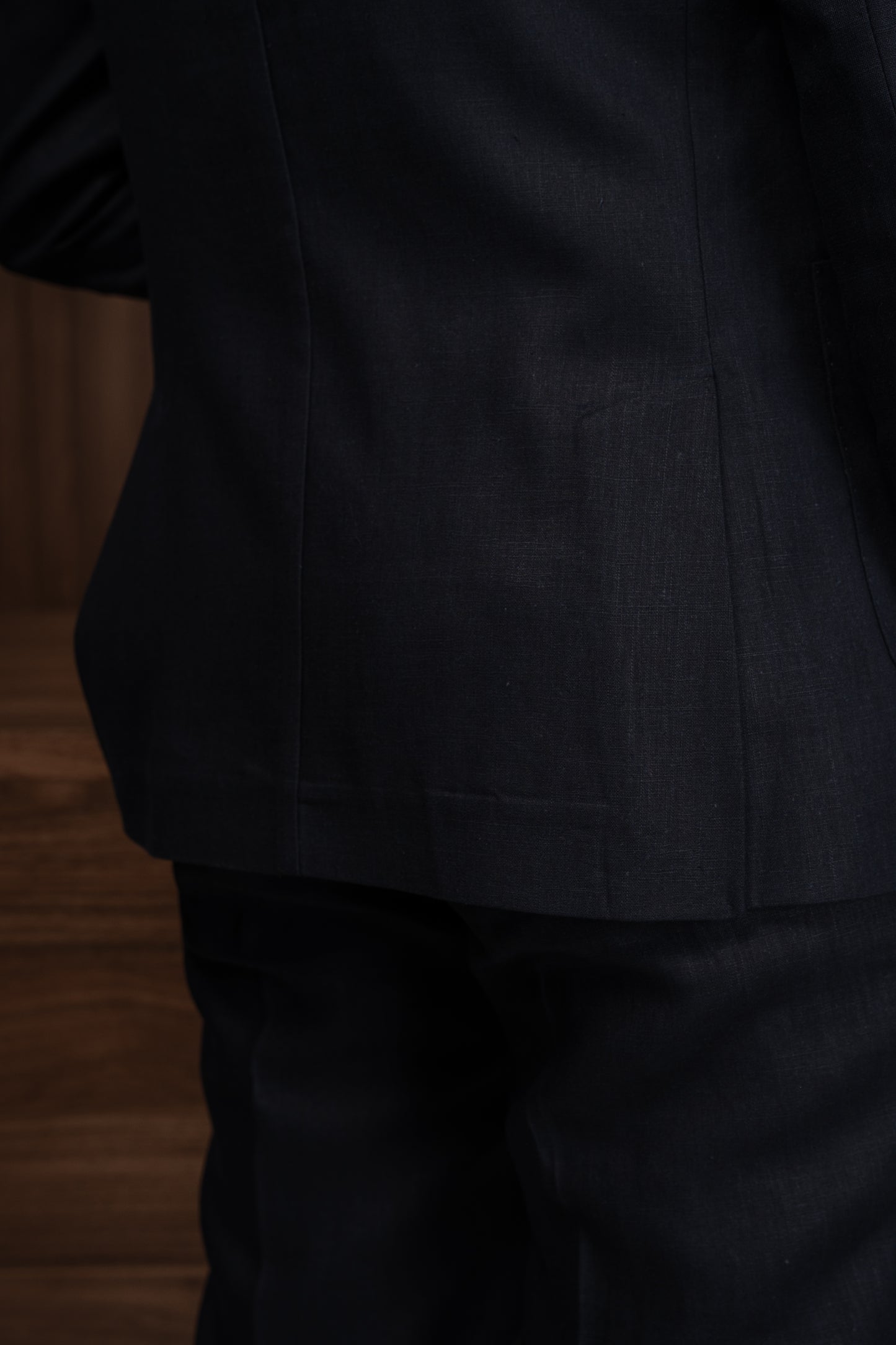 NAVY CASUAL LINEN SUIT