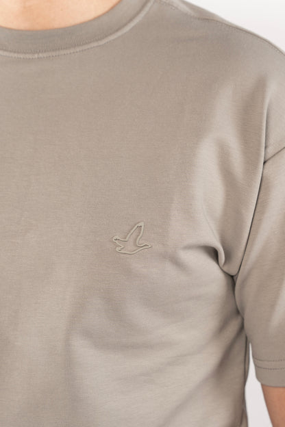 GREY MINIMAL EAGLE TSHIRT